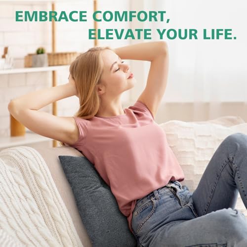 Shinnwa Lumbar Support Pillow for Office Chair, Memory Foam Back Support Pillow for Back Pain Relief, Car, Chair and Couch, 17.5x15x4.5in, Charcoal - Image 6