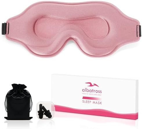 Sleep Mask for Men and Women, Lash Extensions 3D Eye Mask, Pink by AlbatrossHealthNewEngland