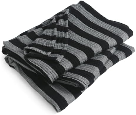 EMME Cotton Muslin Blanket Couch 4-Layer Breathable Gauze Soft Lightweight Bed Blankets Adults Black Queen (90" x 90") - Image 6