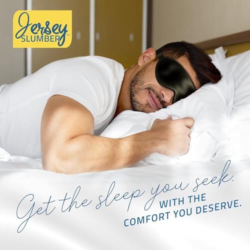 Jersey Slumber 100% Silk Sleep Mask for Women Men Side Sleeper - Light Blocking Eye Mask for Sleeping, Zero Pressure Soft Blindfold, Adjustable Strap, Silk Eye Cover for Travel Nap - Black - Image 6