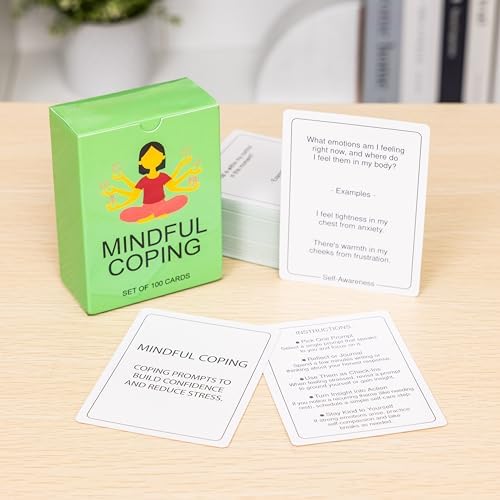 100 Coping Skills Cards for Teens & Adults, Ages 12+ – Mindfulness, Self-Care and Stress Management Activities for Emotional Wellness, Reflection and Calm - Image 3