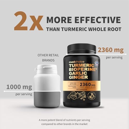 MEDCHOICE 4-in-1 Turmeric Joint Support with Garlic & BioPerine, 120ct - Image 2