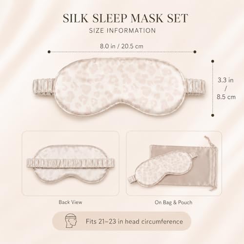 Silk Sleep Mask Light Blocking Luxury 100% Mulberry 22mm Silk Eye Mask Eye Cover Blindfold Ultra Soft Light & Comfy Anti Aging Skin Care with Travel Bag Gift Package - Image 3