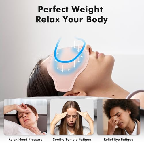 3D Blackout Weighted Eye Mask for Sleep, Eye Cover for Men Women - Image 3