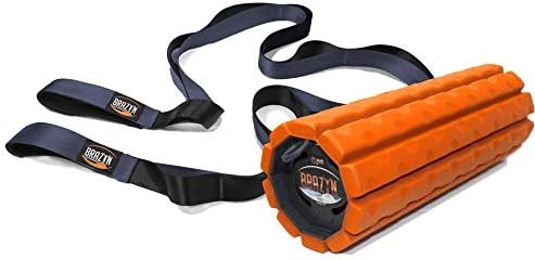 Brazyn Morph Bravo Foam Roller Bundle for Home, Gym, Office, Travel, Athletes | Collapsible & Lightweight Roller for Trigger Point Massage & Mobility Stretching Strap | Multi-Functional 12-Loop Strap by Brazyn