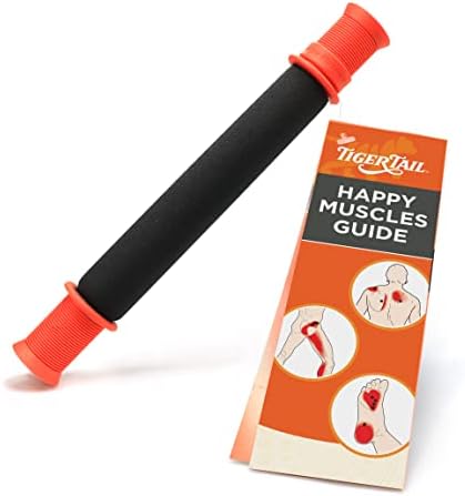 Tiger Tail 11in Massage Stick Portable Roller, Handheld, Deep Tissue Foam Roller for Legs, Neck, Calves, Thighs, Shins & Back, The Roadster 11, Made in USA, Orange Black by TigerTailUSA