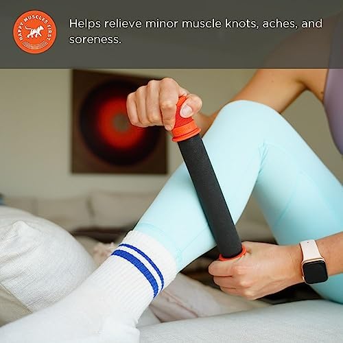 Tiger Tail 11in Massage Stick Portable Roller, Handheld, Deep Tissue Foam Roller for Legs, Neck, Calves, Thighs, Shins & Back, The Roadster 11, Made in USA, Orange Black - Image 6