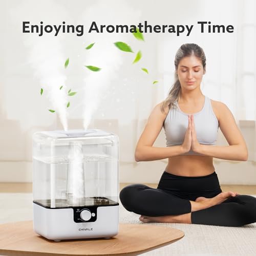 CHIVALZ 6L Humidifiers for Bedroom, Cool Mist, 26dB, 50H Runtime, White - Image 5