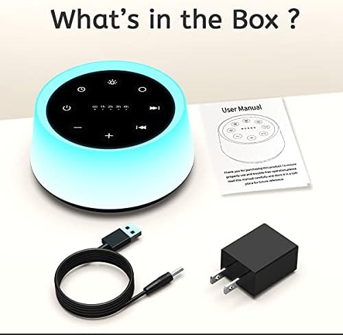 ColorsNoise Sound Machine and White Noise Machine with 30 Soothing Sounds 12 Colors for Kids Adult Baby Night Light with Memory Function for Home Office (Black) - Image 6