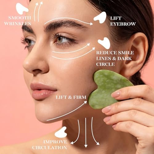 BAIMEI IcyMe Jade Face Roller & Gua Sha Set,Self Care Gifts for Women - Image 3