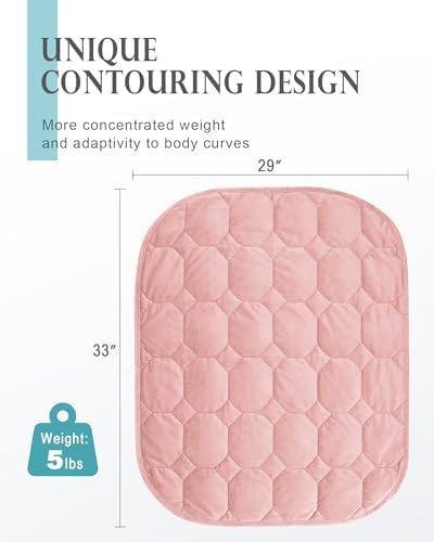 Cottonblue Small Weighted Lap Blanket 5lbs for Adults Teens 29"x33", Cozy - Image 3