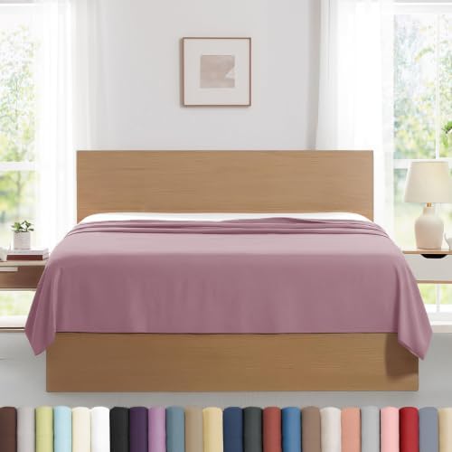 Queen Flat Sheets Only 2 Pack Microfiber Oversized Hotel Quality Lavender by SouthshoreFineLivingInc