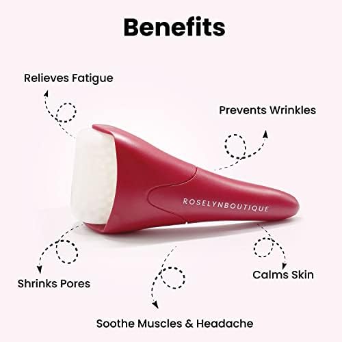 ROSELYNBOUTIQUE Ice Roller for Face Wrinkles Fine Lines Puffiness Stick Massager Facial Skin Care Tools Self Care Gifts for Men Women (Red) - Image 4