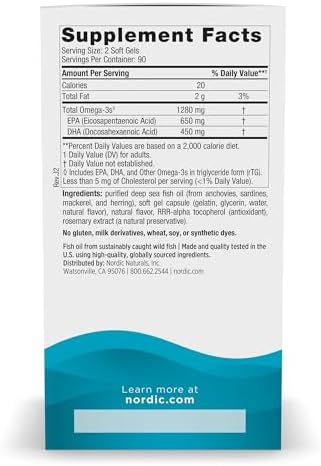 Nordic Naturals Ultimate Omega, 1280mg Omega-3 Fish Oil, Lemon - 180 Count - Image 2