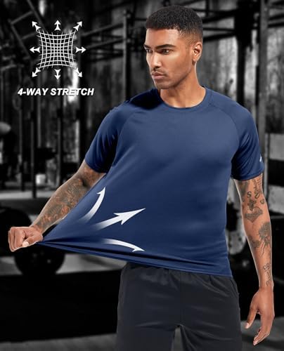 Boyzn 1, 3, 5 or 7 Pack Men's Workout Running Shirts, Dry Fit Moisture Wicking T-Shirt, Gym Athletic Short Sleeve Tee Shirts - Image 3