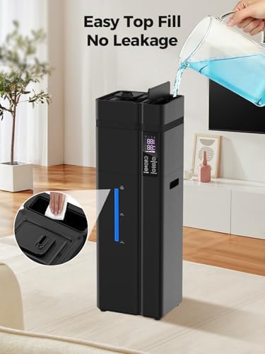 13L/3.43Gal Humidifier Large Room, 800ft² Coverage, 100H Runtime, Auto Humidity Control, Top Fill, Humidifiers for Bedroom, 35dB Quiet, Sleep Mode, Aroma Diffuser, 24H Timer, Auto Shut-off Protection - Image 6