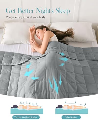 Topblan Cooling Weighted Blanket for Adults, 18 lbs 60 x 80 Queen Size Bed - Image 3