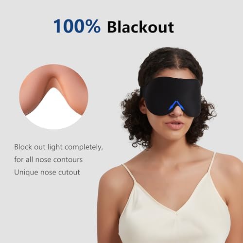 ALASKA BEAR 100% Blackout Sleep Mask for Women and Men, Vacuum-Sealed, Dusty Pink - Image 3