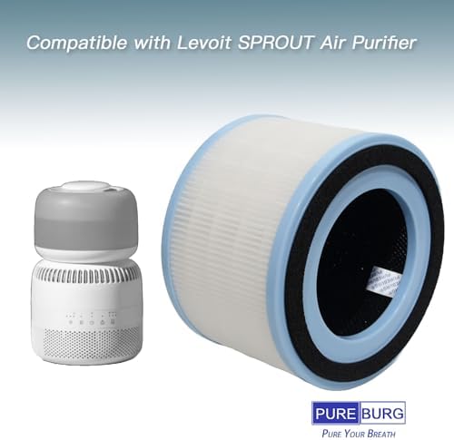 PUREBURG Replacement Filter Compatible with Levoit SPROUT Air Purifier LAP-B851S-WNA, H13 True HEPA and Activated Carbon Multi-Layer Filtration, Pack of 2 - Image 2