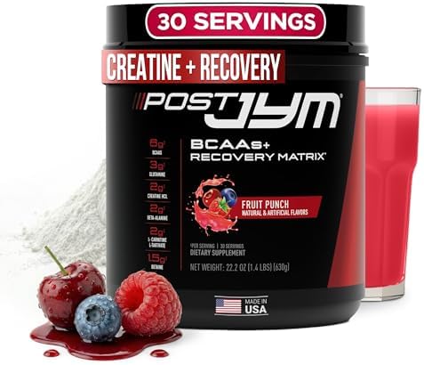 Post JYM Active Matrix - Post-Workout with BCAA's, Glutamine, Creatine HCL, Beta-Alanine, and More JYM Supplement Science Fruit Punch, 30 Servings by JYMSupplementScience