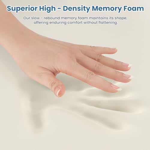 Memory Foam Bed Pillow – Contour Support Pillow for Side & Back Sleepers, Soft Ergonomic Design, Cooling Breathable Cover, Removable Washable Case, Standard Size, Grey - Image 3