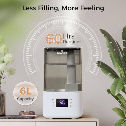BOXING 6L Warm&Cool Mist Humidifier, Humidistat, Auto Mode, Remote,Timer - Image 4