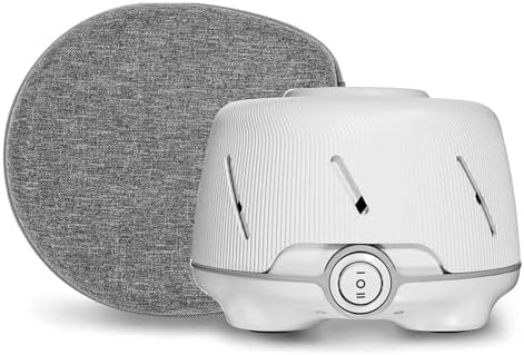Yogasleep Dohm (White/Gray) & Travel Case (2 Piece Set) The Original White Noise Machine with Natural Sound from a Real Fan, Sleep Aid & Noise Cancelling For Adults & Baby, Office Privacy & Meditation by Yogasleep