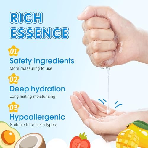 KONEUK 24 Pack Fruit Kids Face Mask, Collagen Hydrating Face Masks Skincare - Image 6