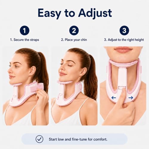 Neck Brace Posture Corrector, Memory Foam Cervical Collar for Pain Relief & Neck Hump, Adjustable Neck Support for Office, Travel & Daily Use - Soft Breathable, Men Women - Image 6