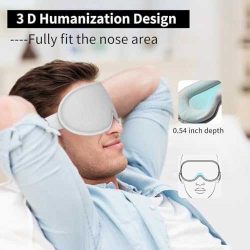 Easysleep Sleep Eye Mask for Side Sleeper Men Women Sleeping Mask for Light Blocking Zero Eye Pressure 3D Eye Cover with Adjustable Strap Soft Breathable Night Blindfold for Travel - Image 3