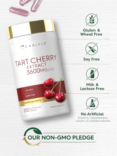 Carlyle Tart Cherry Extract Capsules | 200 Count - Image 5