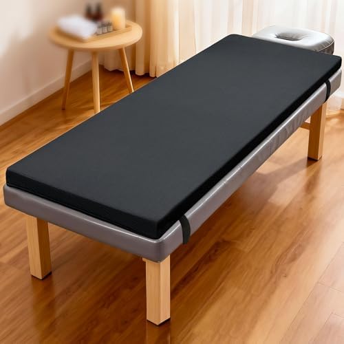 Massage Bed Topper 73x29x2 Inch Lash Bed Foam Topper with Removable Cover and Elastic Bands Non-Slip Massage Table Pad for Spa Lash Extensions Salon, Black by Unknown