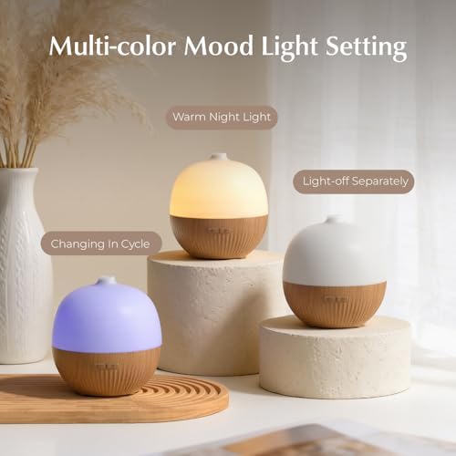 ARVIDSSON Essential Oil Diffuser, 100ml Small Aromatherapy Diffuser with Mood Light, Ultrasonic Oil Diffusers for Home, Mini Diffuser for Essential Oils, Gift for Women - Image 6