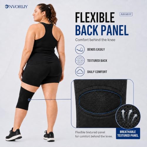 Nvorliy Plus Size Knee Sleeve for Large Legs, Fit Women and Men (3XL) - Image 4