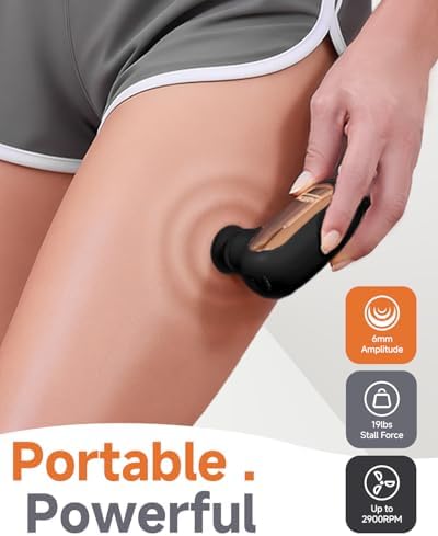 Mini Massage Gun Travel Size, Compact Handheld Massager for Pain Relief - Image 3