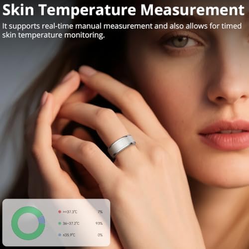 COLMI R10 Smart Ring, Sleep Health & Skin Temperature & 5ATM(Silver, 10) - Image 4