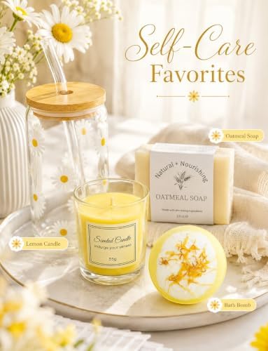 Bafeil Sunflower Gift Basket, Birthday Gift for Girls, Self Care Gifts - Image 3