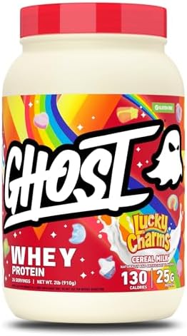 GHOST Whey Protein Powder, Lucky Charms Cereal Milk - 2LB, 25G of Protein by GHOST