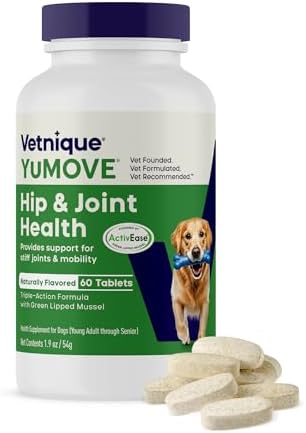 YuMOVE Dog Hip & Joint Supplement, Regular Strength 60 Chewable Tablets by YuMOVE