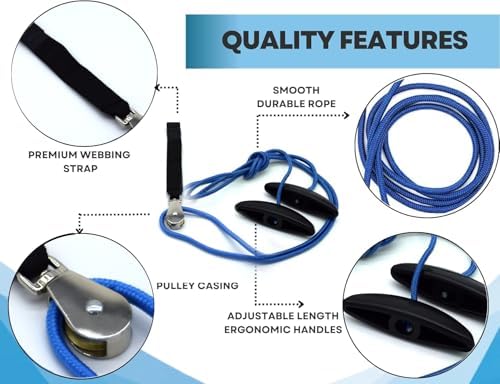 LiftAid Metal Shoulder Pulley for Physical Therapy with Exercise Guide - Improves Shoulder Strength & Range of Motion - Reduces Pain, Helps in Muscle Recovery - Physical Therapy Equipment (Blue-Metal) - Image 2