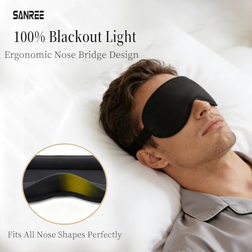 Sleep Mask for Side Sleeper Women Men,Blackout Eye Masks for Sleep - Image 2