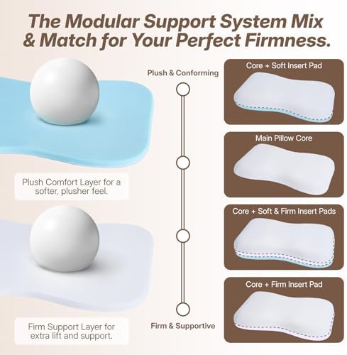 Cervical Neck Pillow, Adjustable Memory Foam for Neck Support, White - Image 5