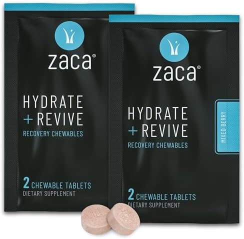 Zaca Recovery Chewable Supplement | Hydrate + Revive | 2 Packs = 4 Tablets by Zaca