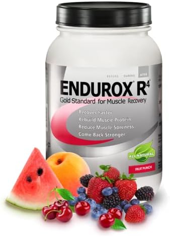 Endurox PacificHealth R4 Recovery Drink Mix, Fruit Punch, 28 Servings by Endurox