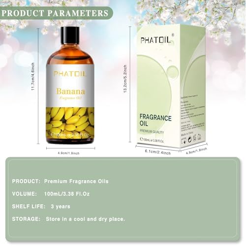 PHATOIL Banana Fragrance Oil for Diffuser Aromatherapy 3.38FL.OZ - Image 6