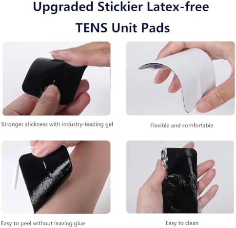 TENS Unit Pads 2"X4" 20Pcs, Large TENS Unit Replacement Pads, Stronger Self-Adhesive Electrode Patches Pads, Latex-Free Thicken Reusable Electrode Compatible with TENS 7000, AUVON, Nicwell Tens Unit - Image 7