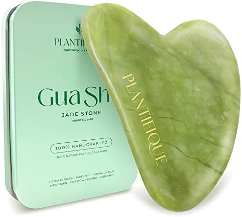 PLANTIFIQUE Gua Sha Facial Tools | Gifts | Massage Tool | Jawline Sculptor | Face Sculpting Tool for Your Skin Care Routine | Jade Guasha by Plantifique