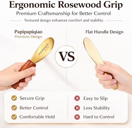 Copper Brass Gua Sha Muscle Scraper Tool with Wooden Handle – H62 Brass IASTM Soft Tissue Massage Tool for Fascia Release & Scar Tissue Relief – Deep Tissue Scraping Tool for Back & Body - Image 4
