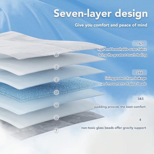 Topcee Weighted Blanket for Adults (15 lbs, 60" x 80") Queen Size Soft Cooling Heavy Blanket Sleeping, Apply to 130-160 lbs Body, Thick Breathable Blanket with Glass Bead, Easy Care - Image 6