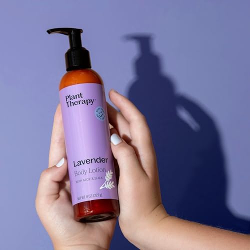Plant Therapy Lavender Body Lotion with Aloe and Shea, Hydrate and Nourish Skin with Botanical Ingredients, 8 oz - Image 4